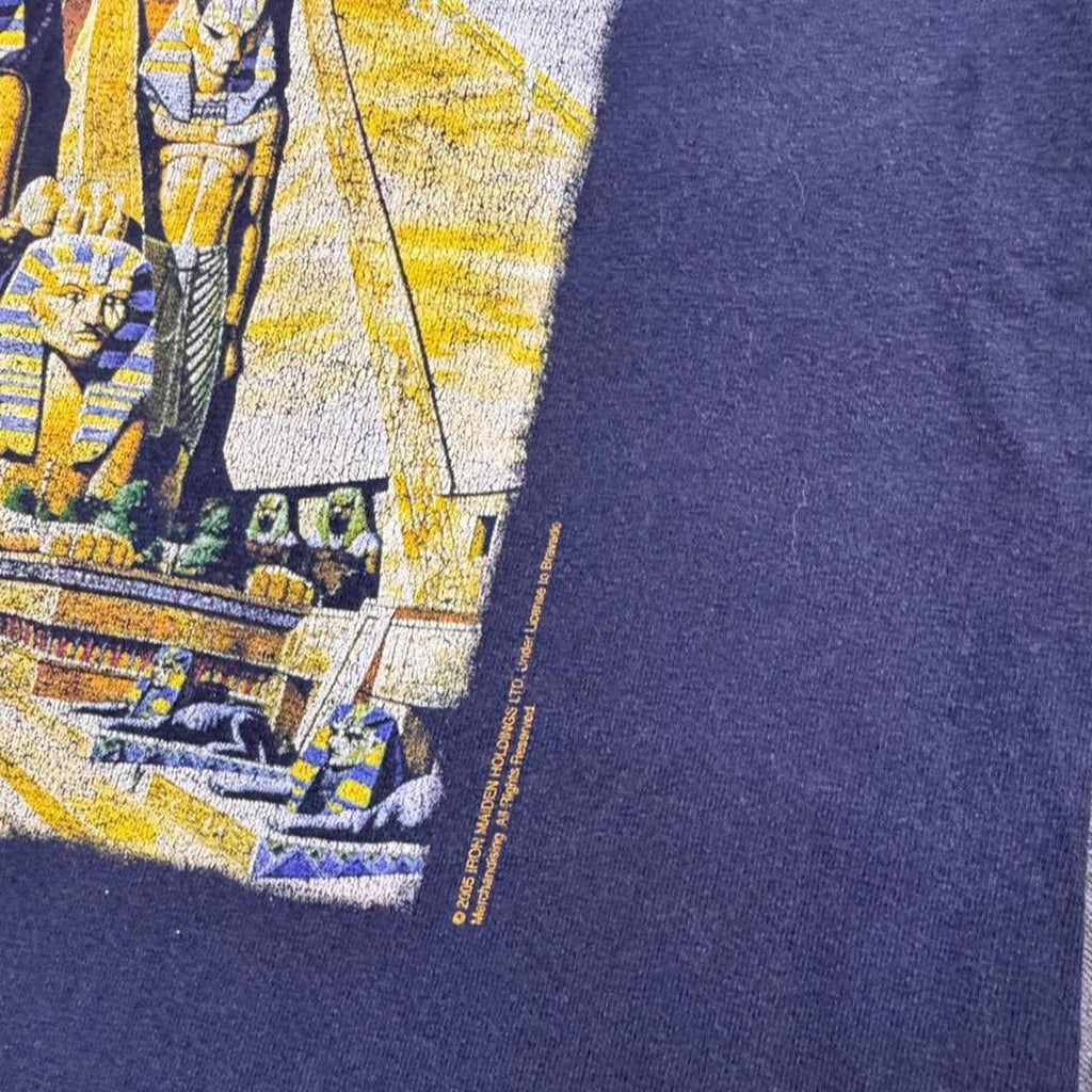 2003 Iron Maiden World Slavery Tour Powerslave Graphic Tee | Medium