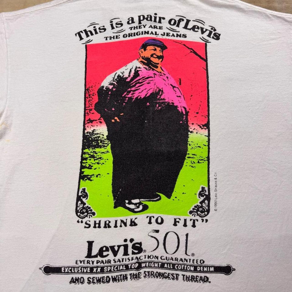 1990 Levi’s 501 Shrink-to-Fit Big Man Graphic Tee | Large