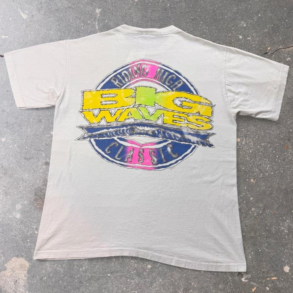 1990s Big Waves Riding High Classic Surf Tee | XL