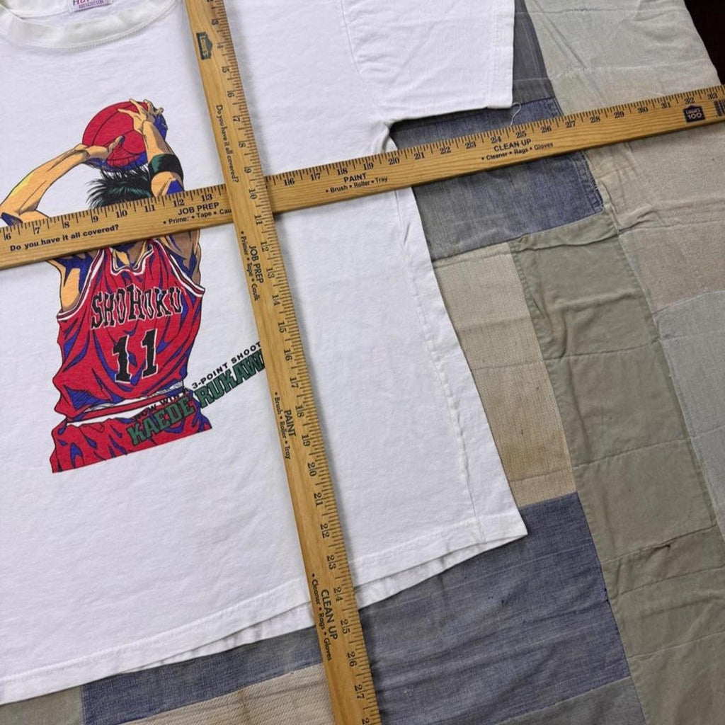 1990s Slam Dunk Kaede Rukawa Basketball Anime Tee | Large