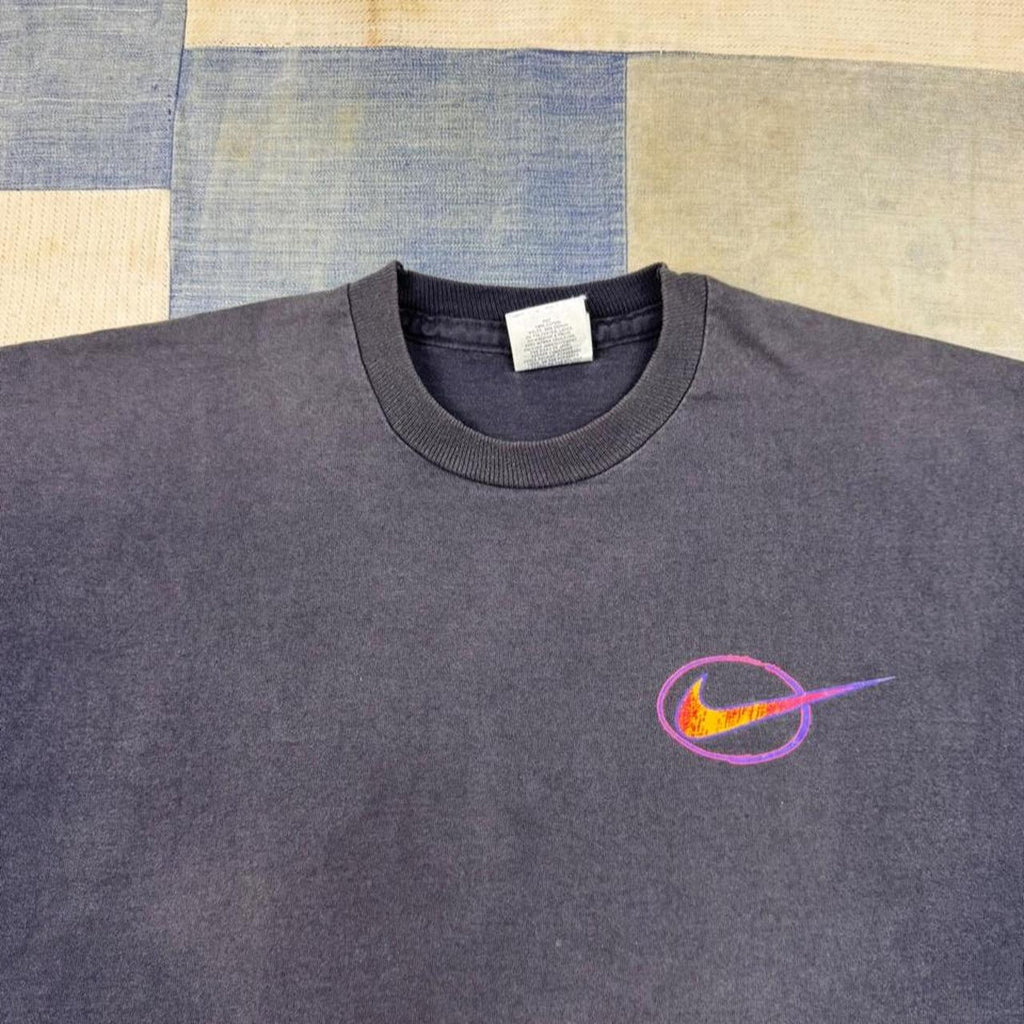 1990s Nike Just Do It Basketball Swoosh Double Sided Graphic Tee | Large