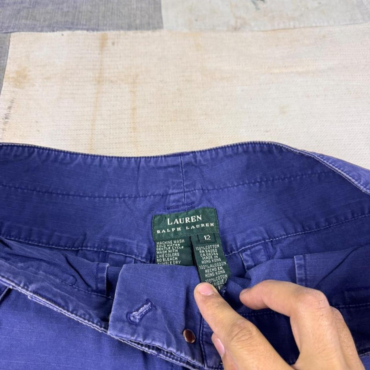 2000s Lauren Ralph Lauren Purple Ripstop Convertible Cargo Pants | 12 (32x28)