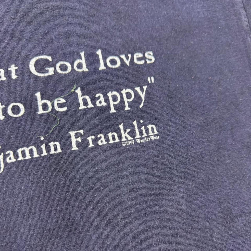 1997 Beer Is Proof Benjamin Franklin Quote Tee | XL