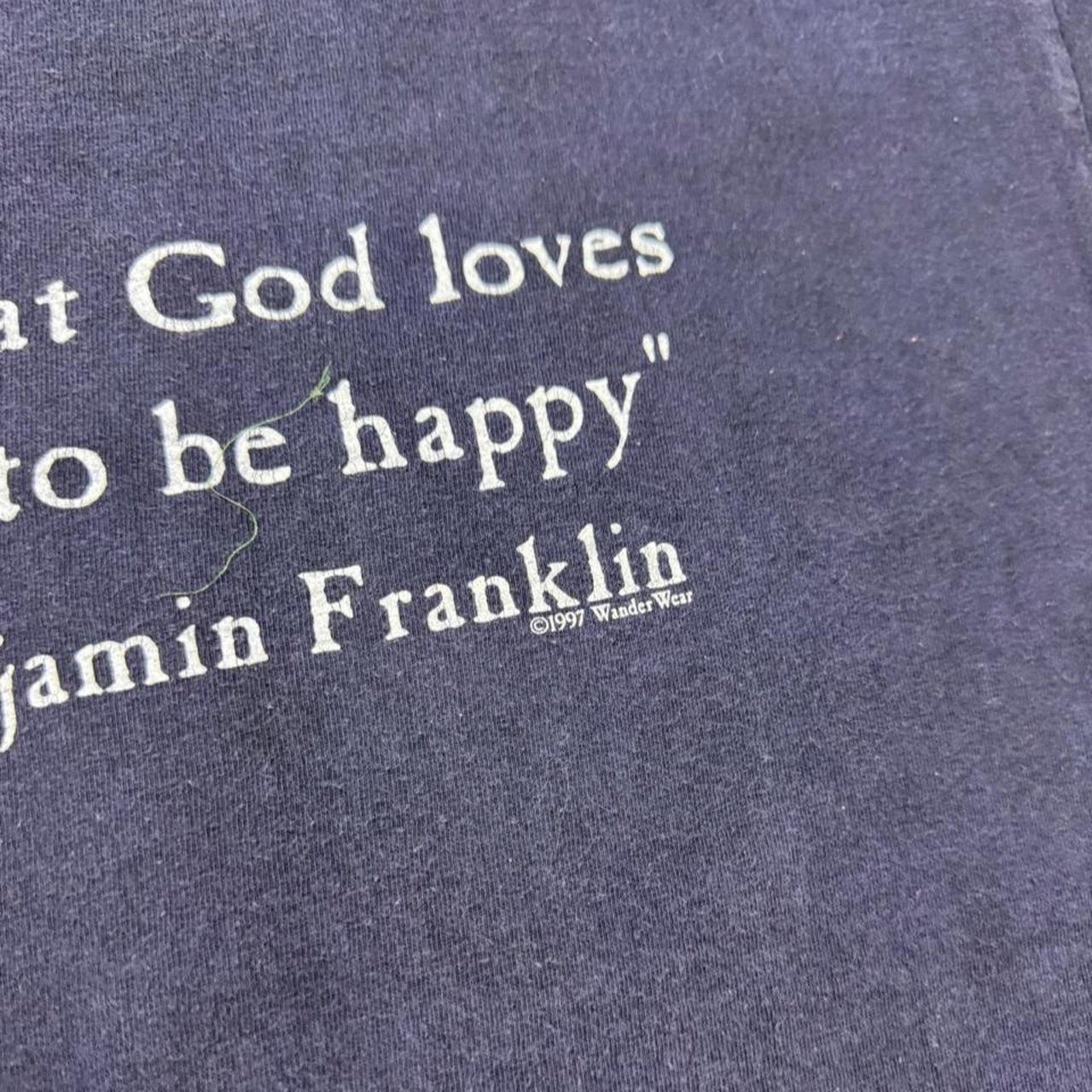 1997 Beer Is Proof Benjamin Franklin Quote Tee | XL