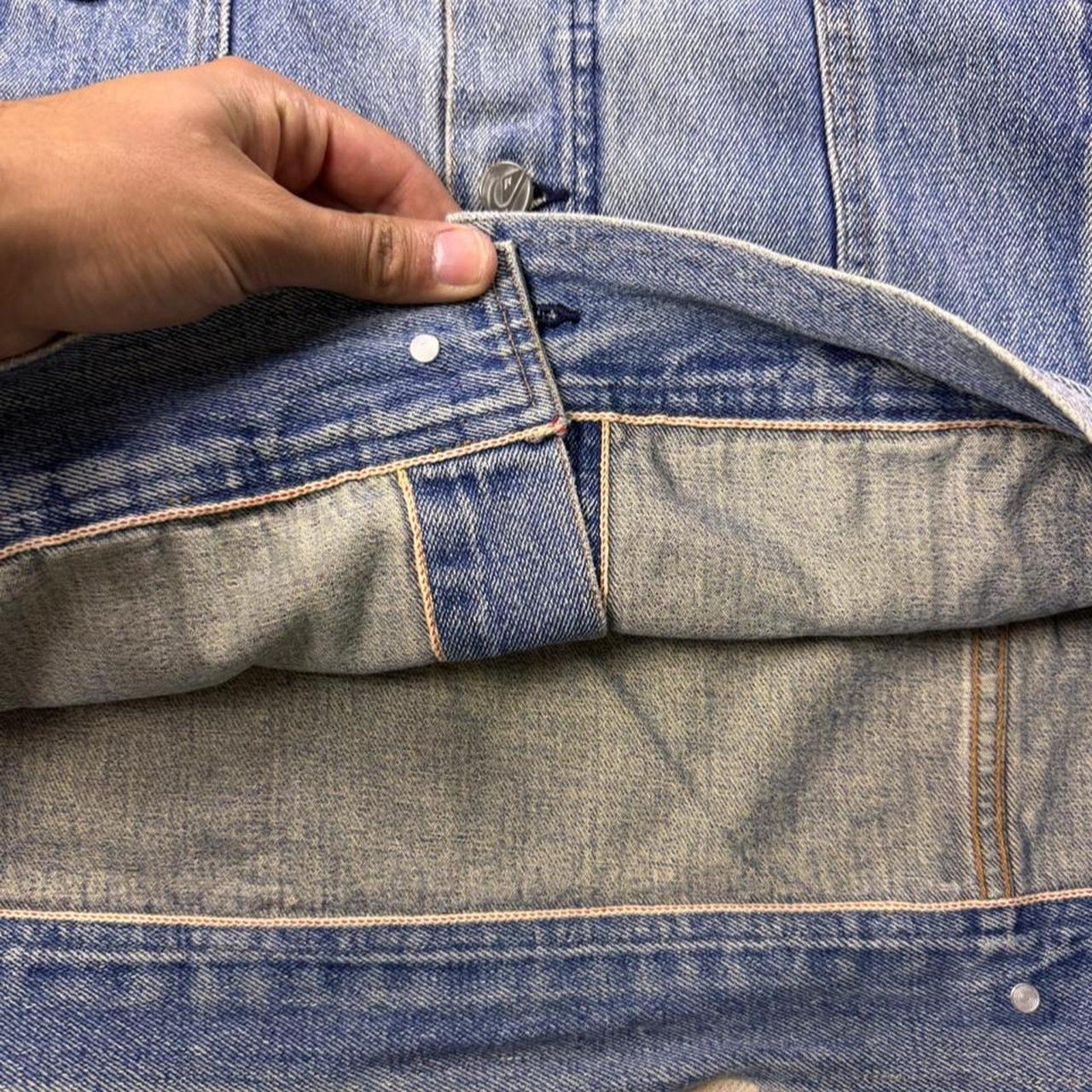 Vintage 1990s Quiksilver Selvedge Denim Trucker Jacket | XL