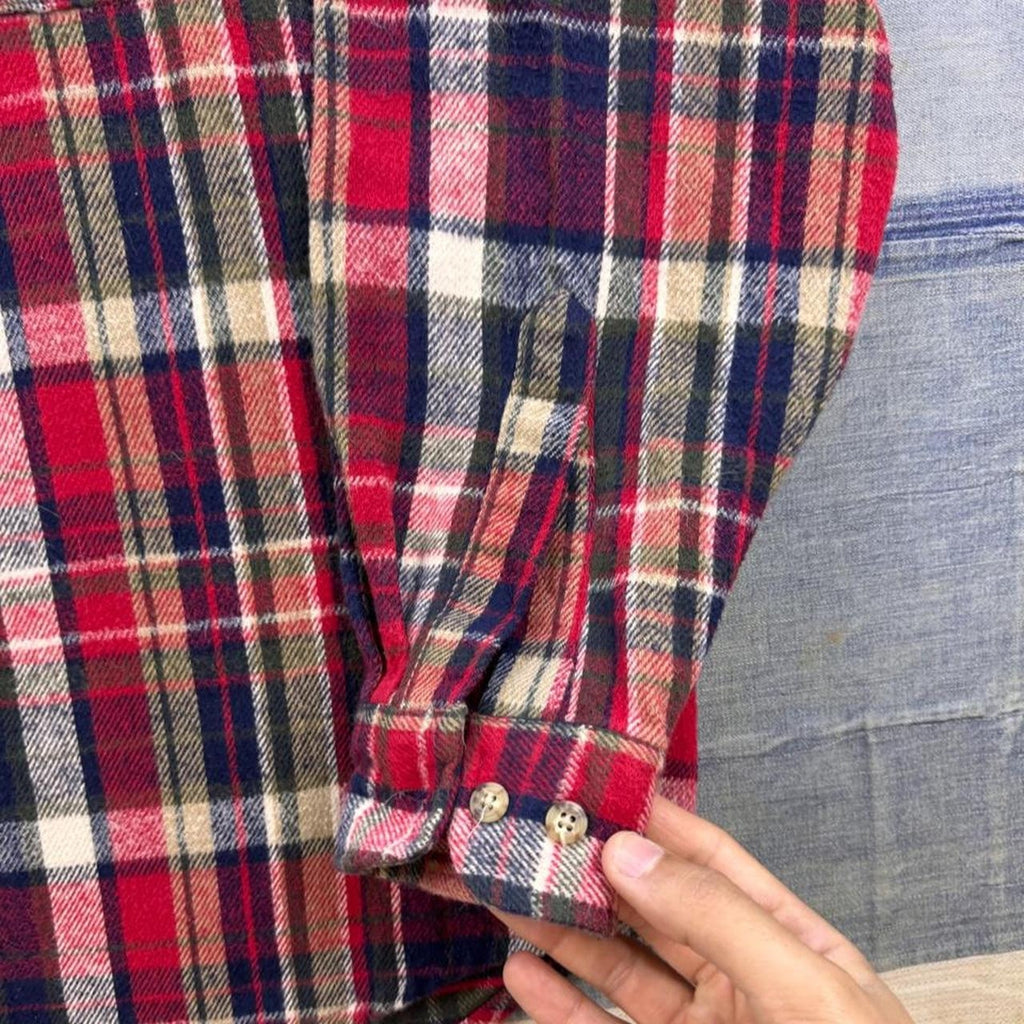 1990s Carhartt Rugged Outdoor Wear Plaid Flannel Shirt | XL