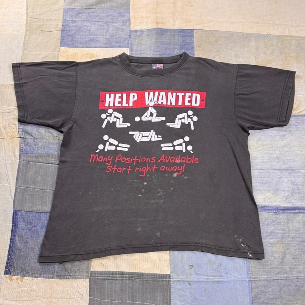 1990s Help Wanted  Many Positions Available Sex Tee  | Large