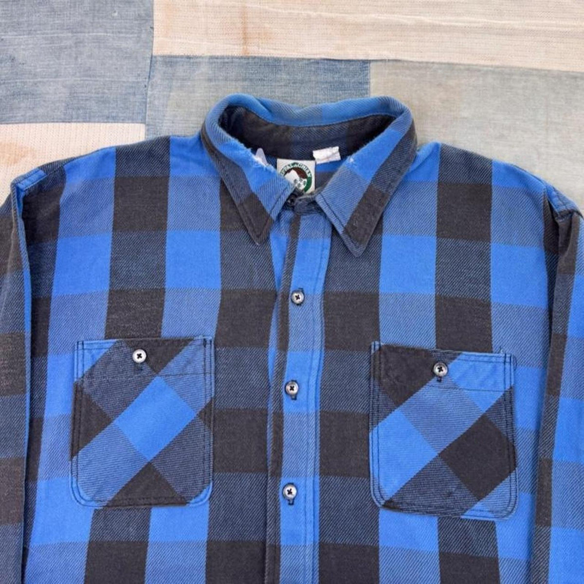 1990s Appalachian Trail Buffalo Plaid Flannel Shirt | XL