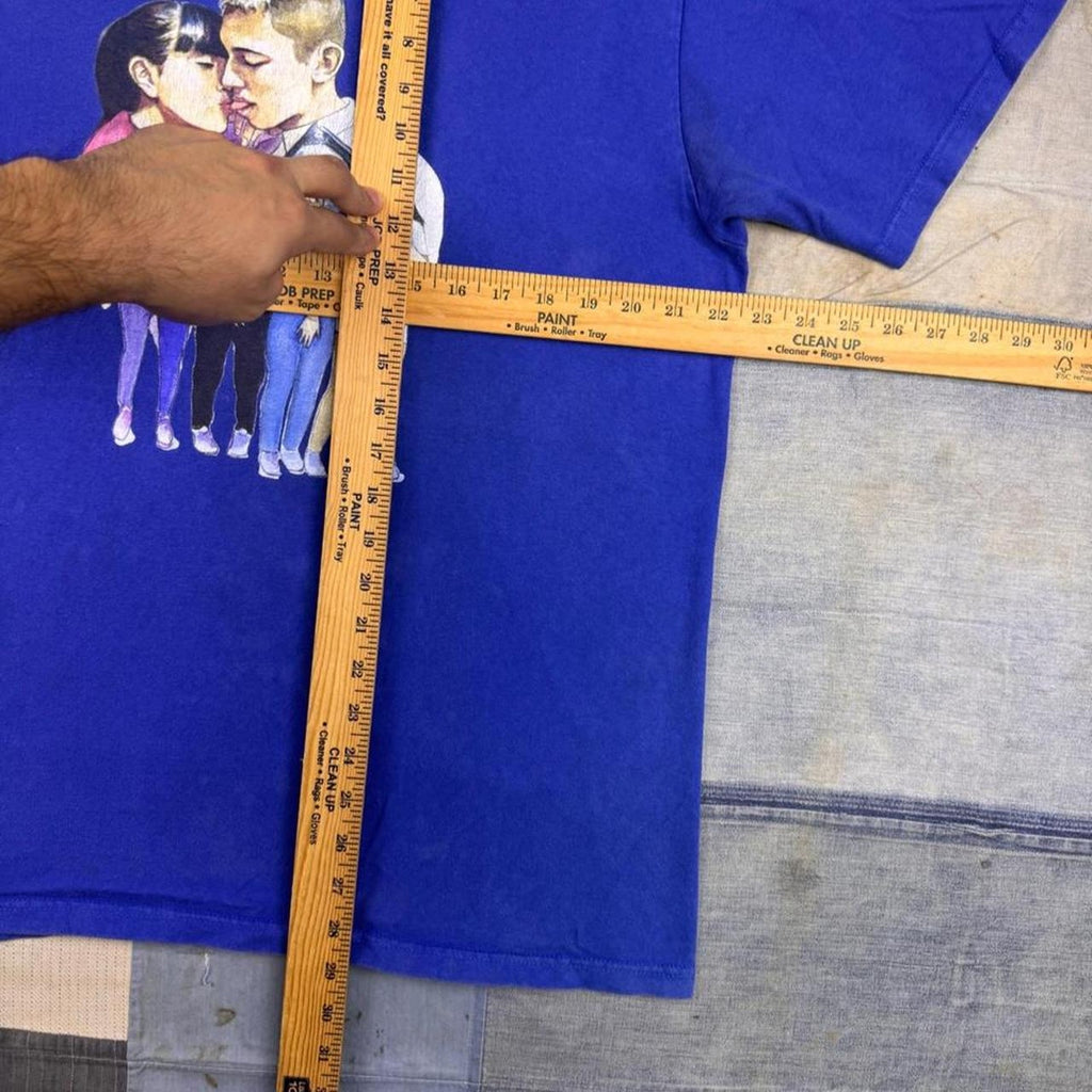 2017 Supreme Kiss Tee Royal Blue Cristina Llanos Graphic | Large