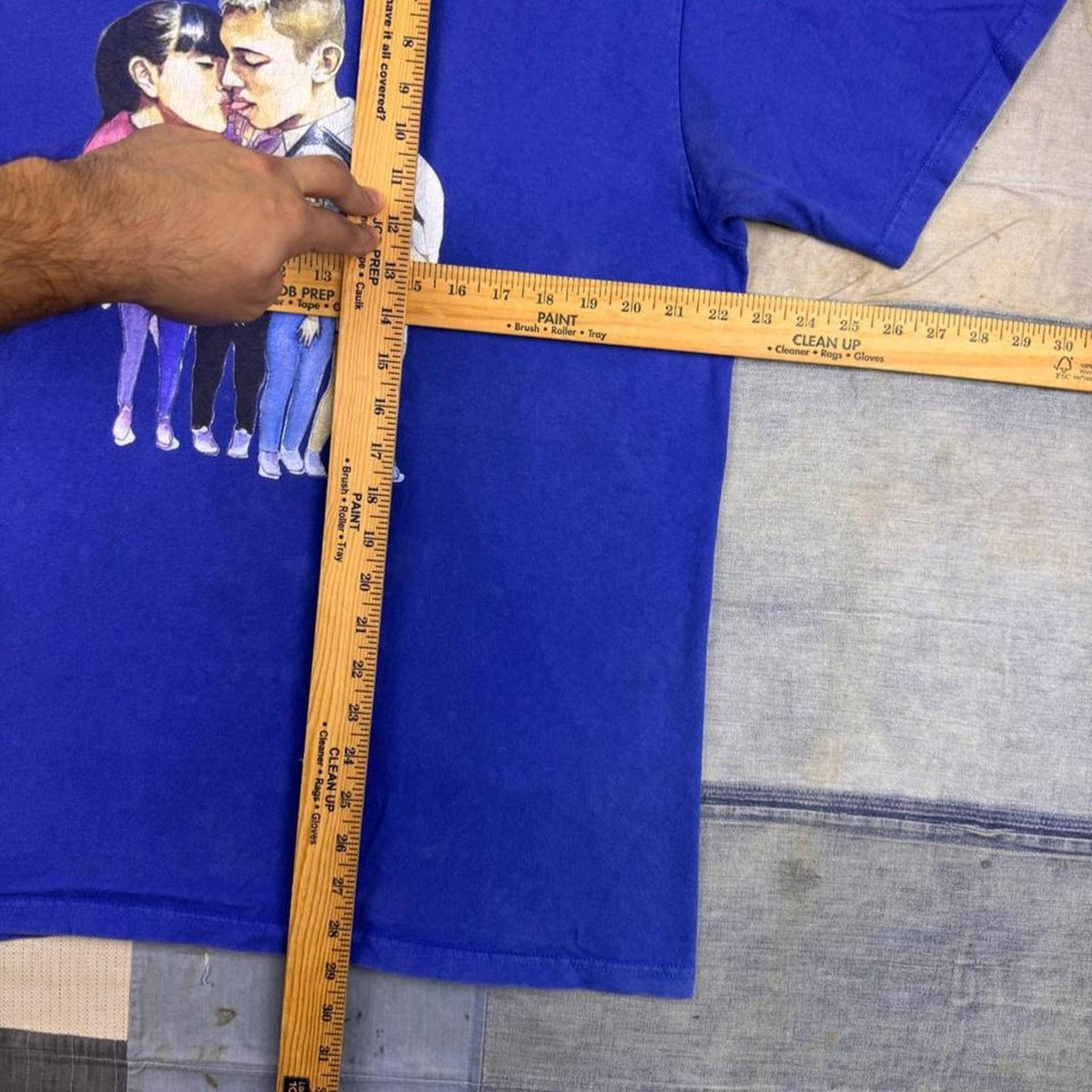 2017 Supreme Kiss Tee Royal Blue Cristina Llanos Graphic | Large