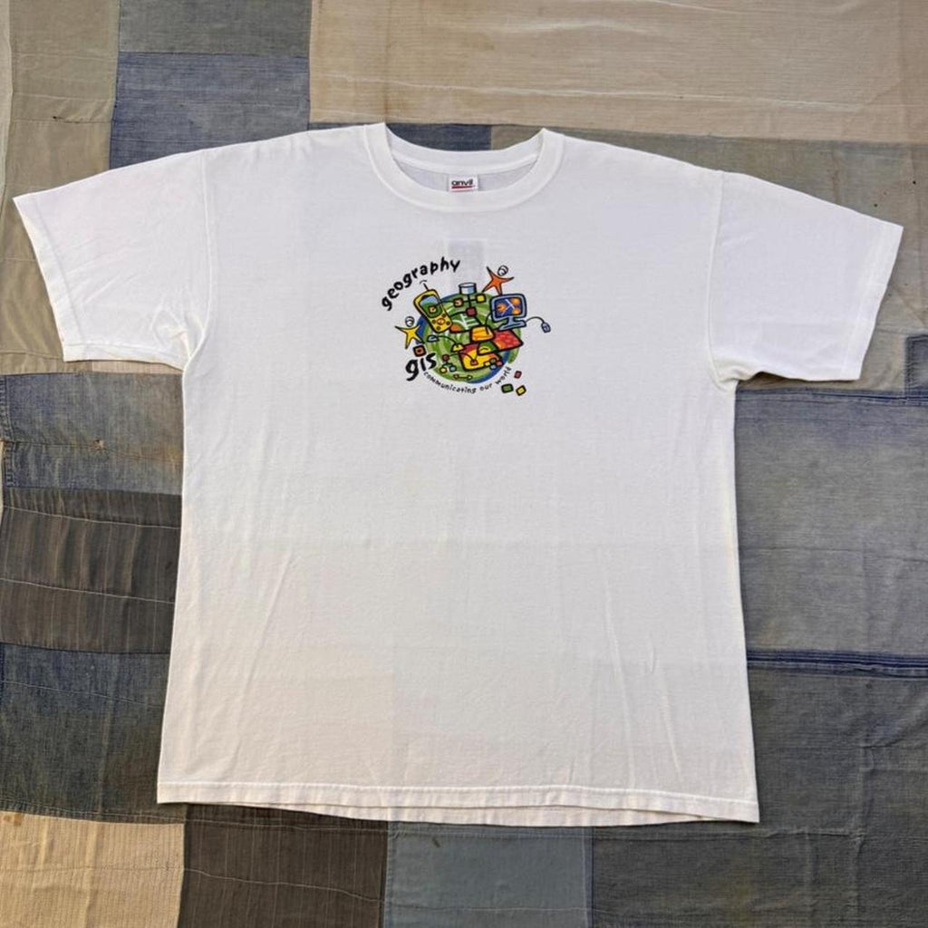 Vintage 1990s Geography GIS Computer Graphic Tee | XL
