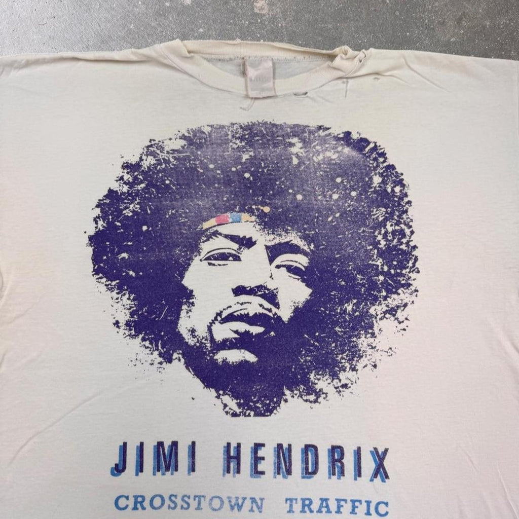 1990s Jimi Hendrix Crosstown Traffic Band Graphic Tee | Medium