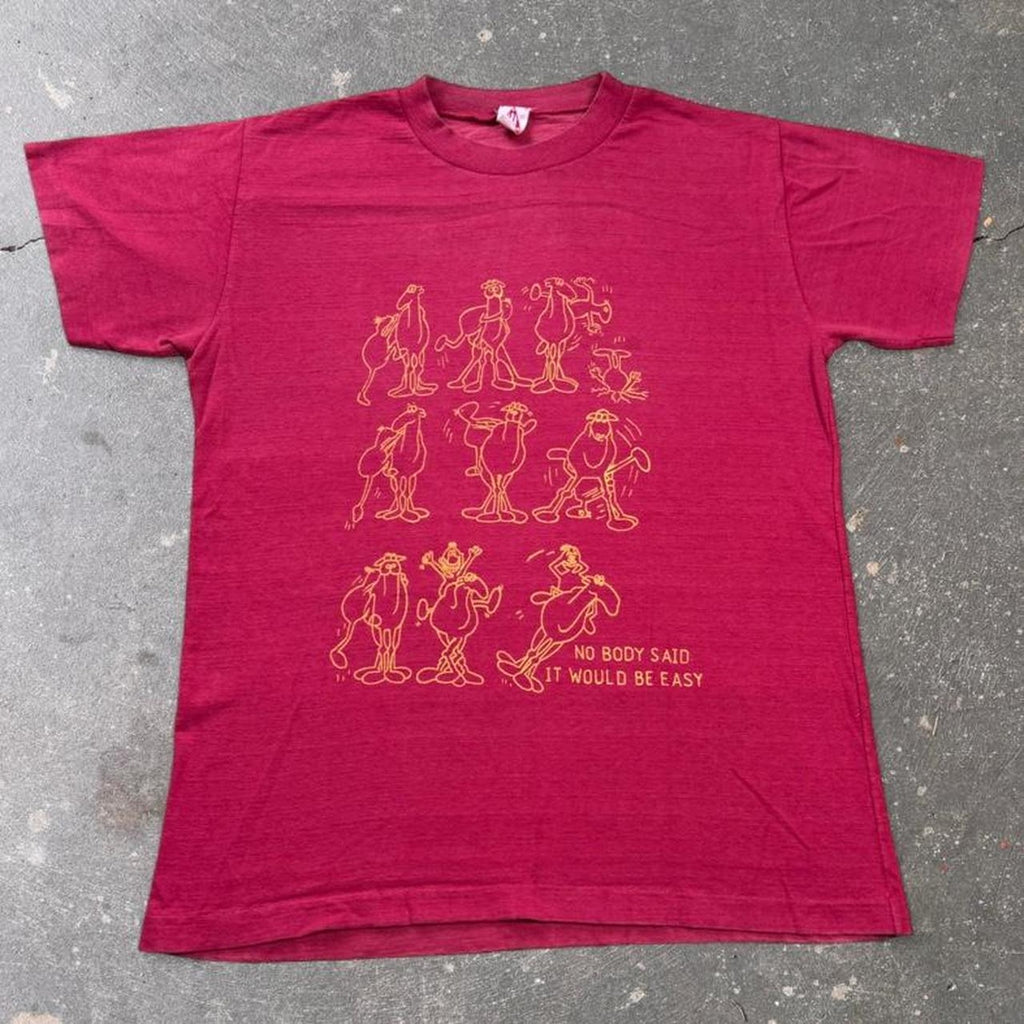 1990s Nobody Said It Would Be Easy Camel Tee | Small