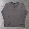 2000s Oakley Embroidered Logo Long Sleeve Henley | Medium