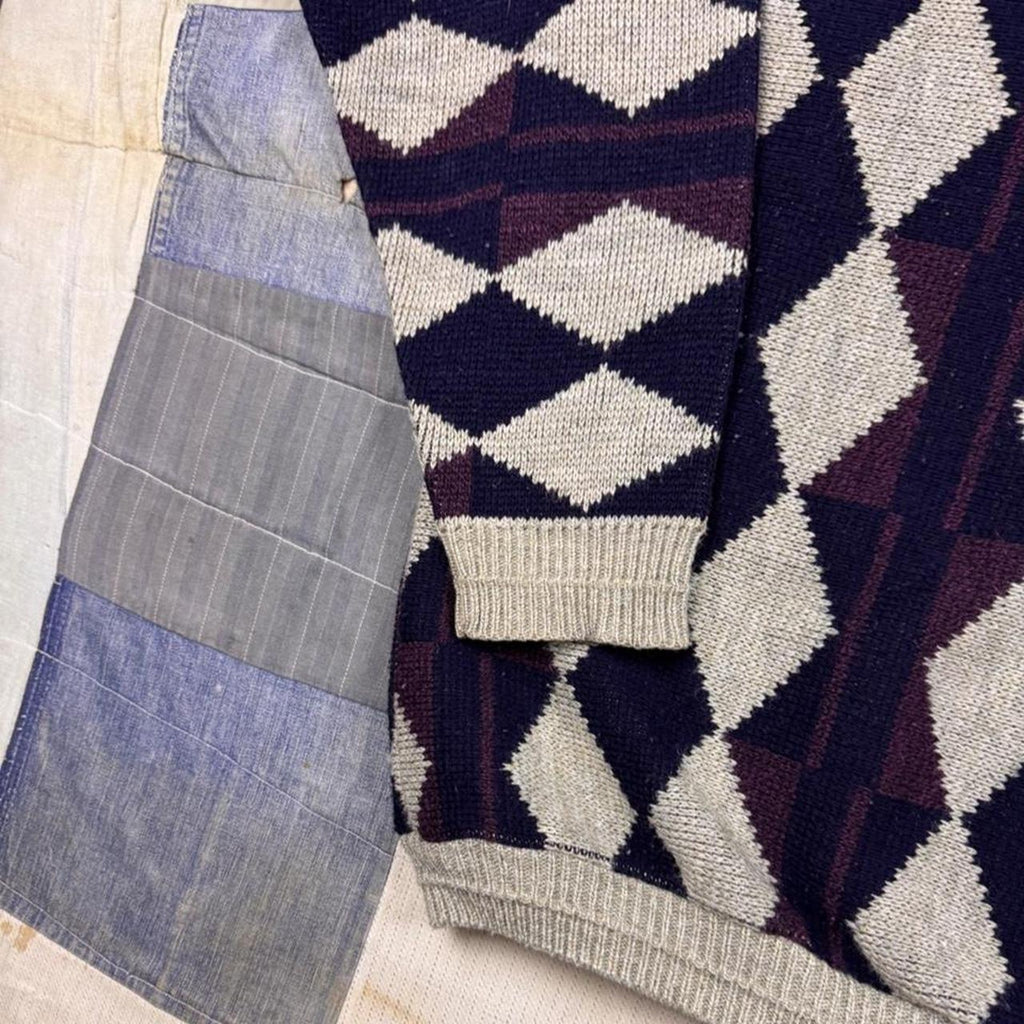 1990s PDX Jantzen Argyle Sweater | XL