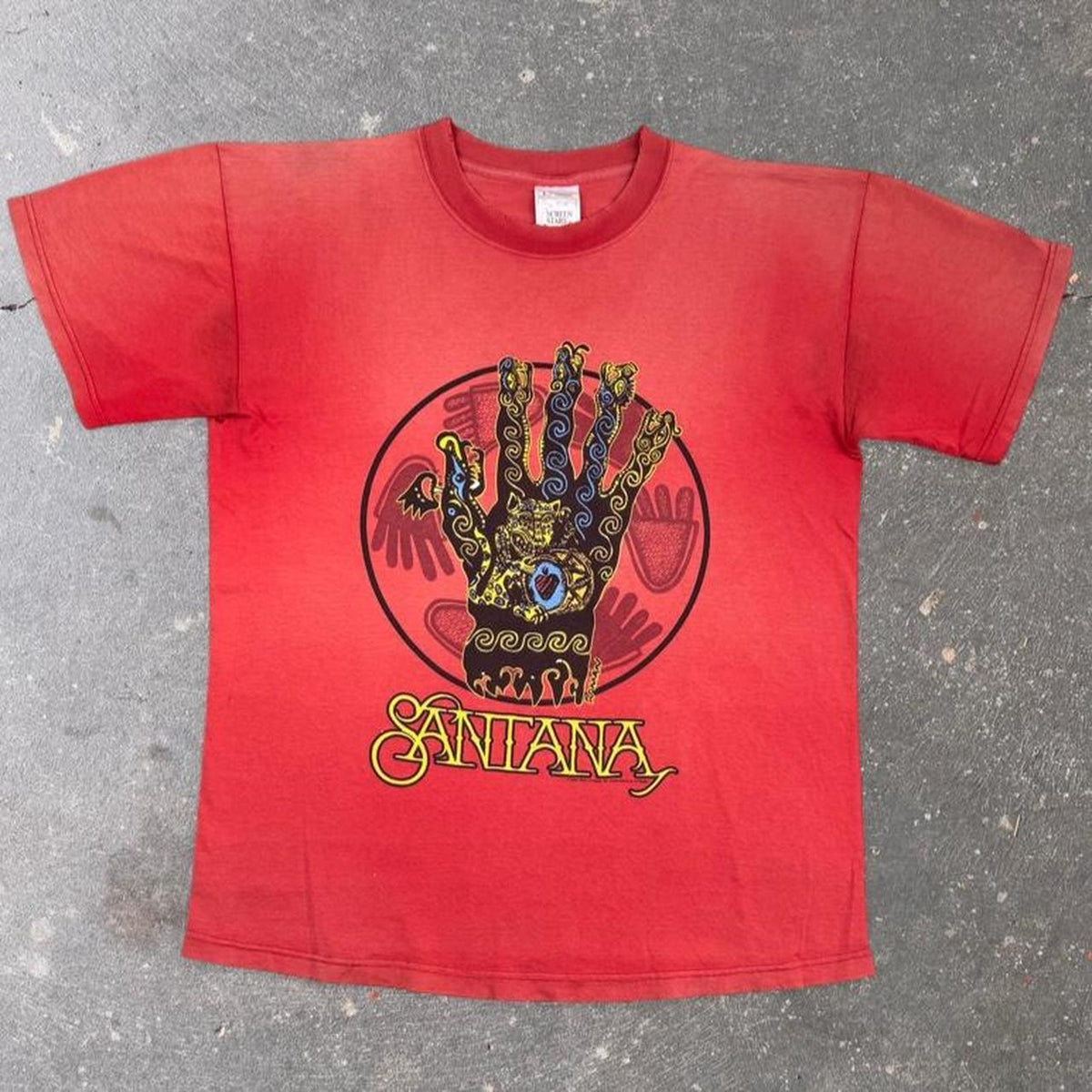 1990s Santana Sacred Hand Graphic Band Tee | Large