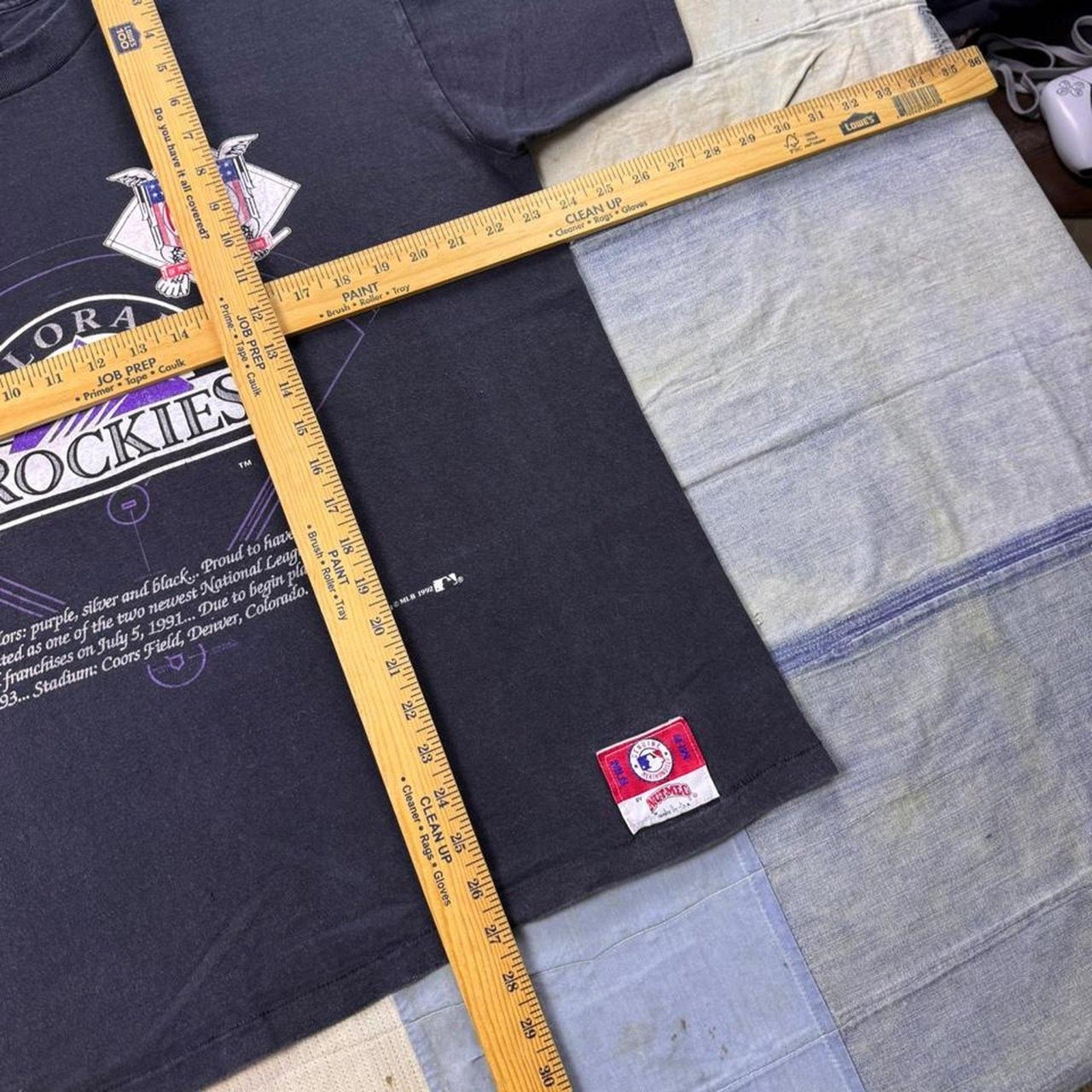 1992 Colorado Rockies Inaugural Season Nutmeg Mills MLB Tee | XL