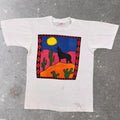 1990s Southwest Coyote Cactus Desert Graphic Tee Made in USA | Medium