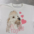 1990 Poodle Hearts Dog Graphic Tee | Medium