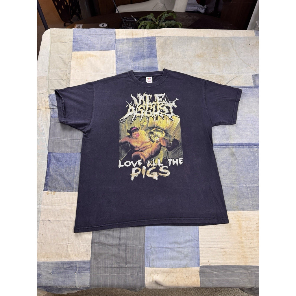 Vintage Nile Death Metal Love All The Pigs Band T Shirt XL Fruit of the Loom
