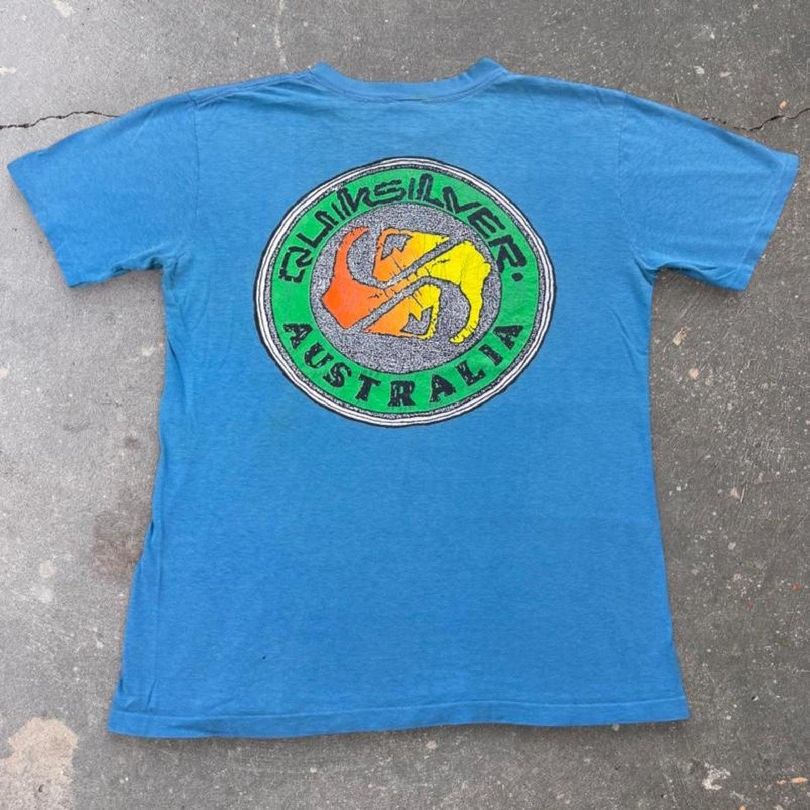 1990s Quiksilver Australia Kangaroo Logo Tee | Large