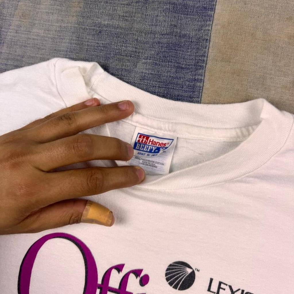 1990s Lexis-Nexis Office Software Tech Promo Hanes Beefy-T Tee | XL