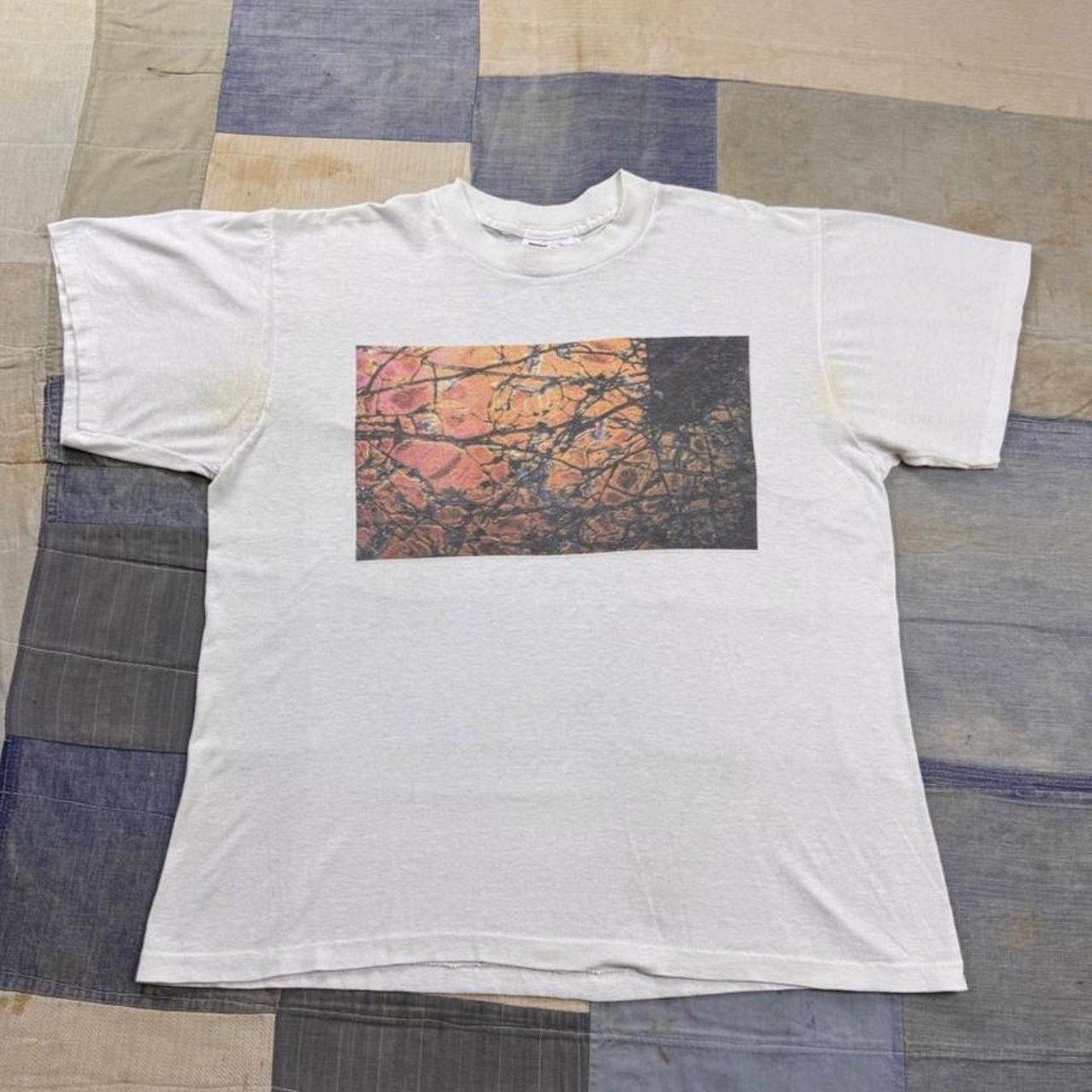 1990s Abstract Woodland Art Graphic Tee | Large