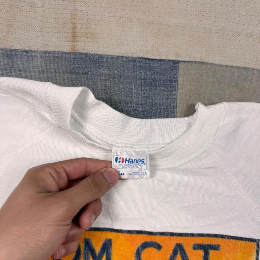 1990s Tom Cat Brand Cat Sweatshirt | L