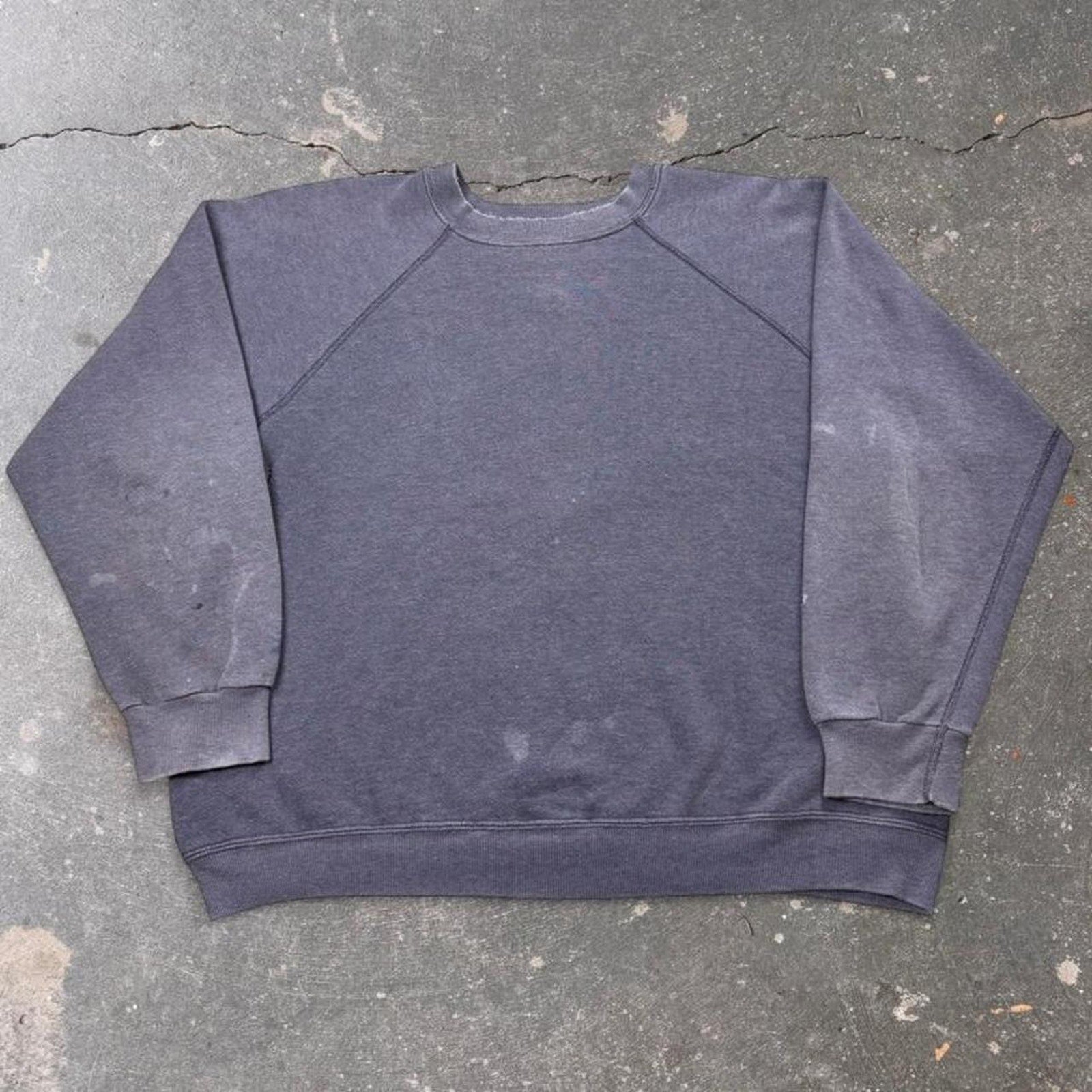 1970s Tultex Sweat-Orr Heavyweight Blank Raglan Crewneck Sweatshirt | XL