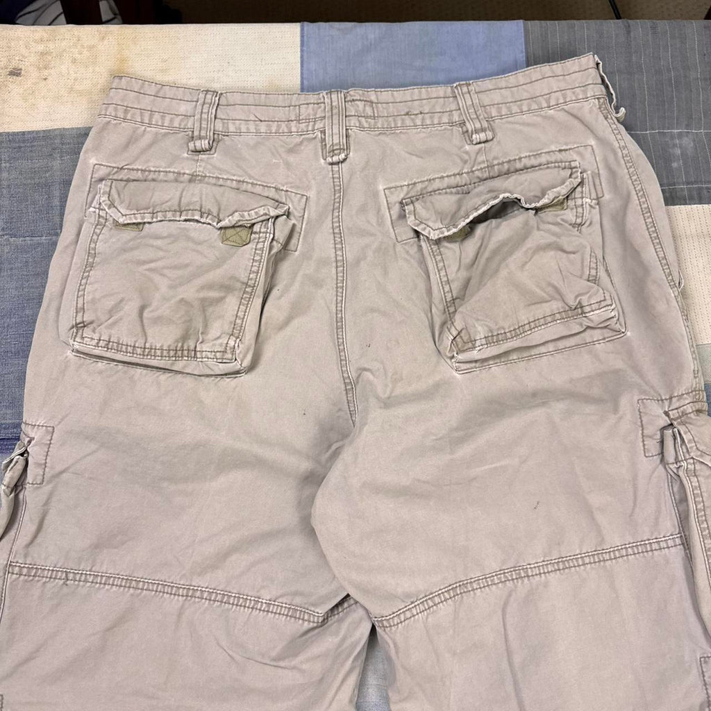 2000s baggy cargo mossimo distressed pants | 35x30