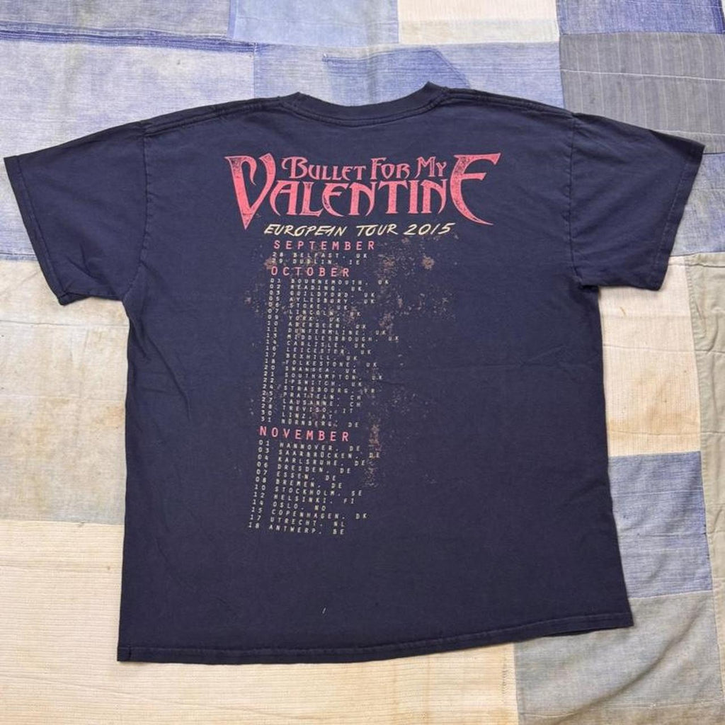 2015 Bullet for My Valentine European Tour Gas Mask Tee | Large