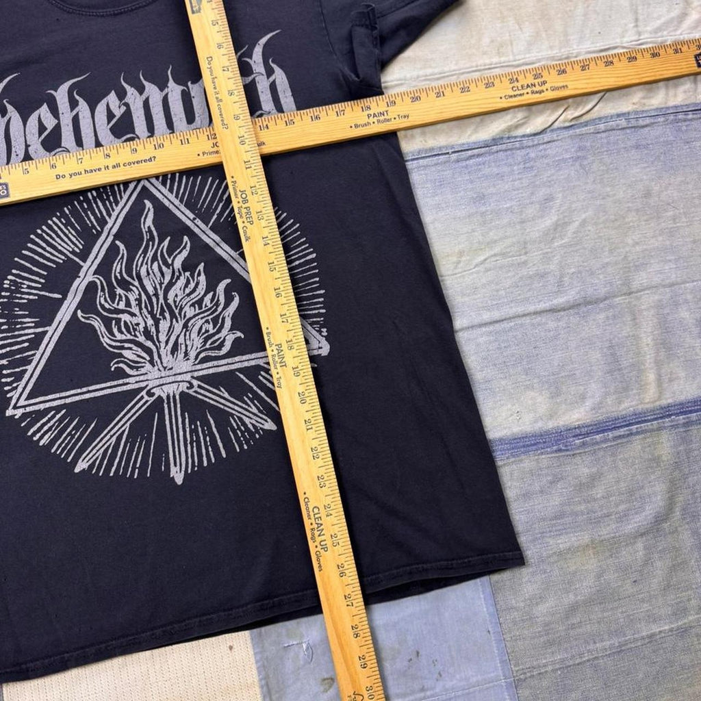 Behemoth Ceremonial Triangle Flame Black Metal Band Tee | Medium