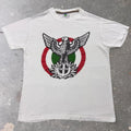 1990s Italian Boia Chi Molla Eagle Political Graphic Tee | Medium