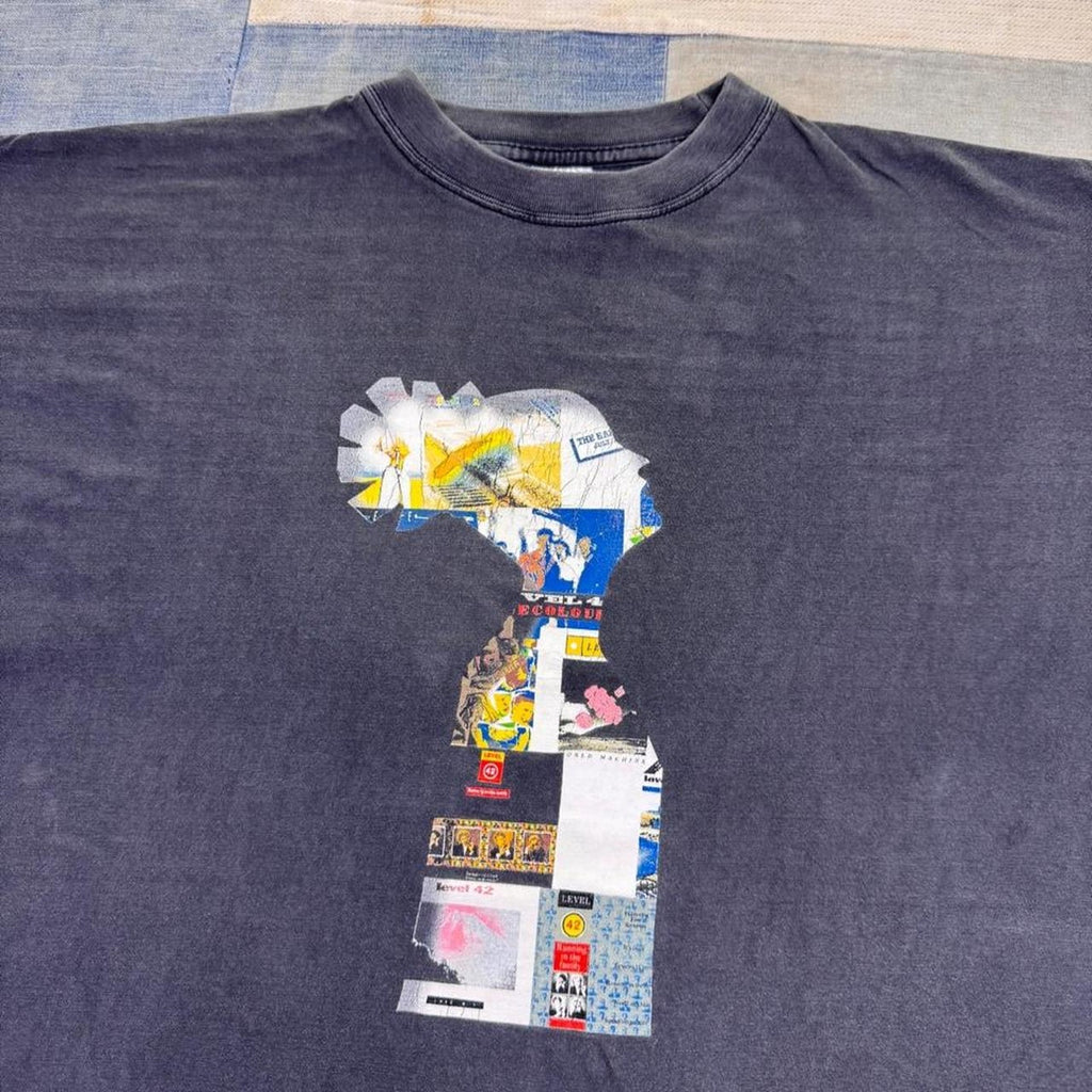 1990s Level 42 Band Graphic Tee Blue Rain Sportswear | Large