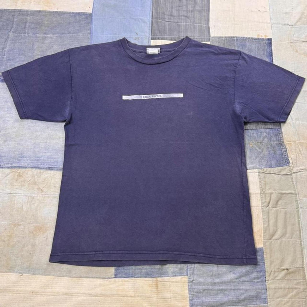 2000s Reebok Minimal Logo Faded Purple Tee | XL