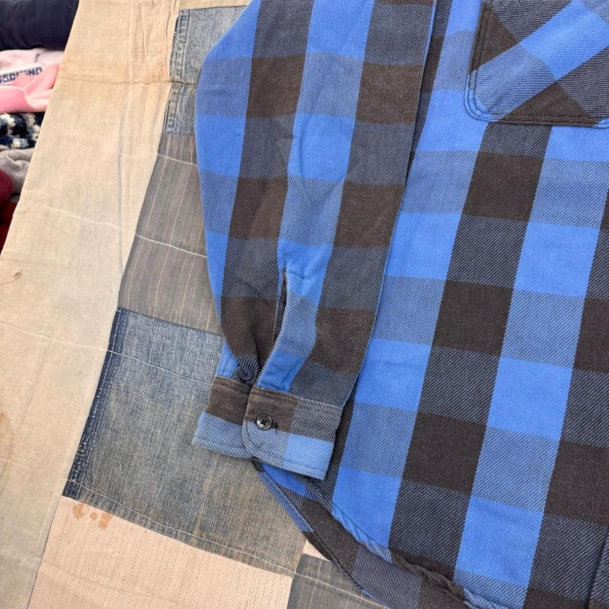 1990s Appalachian Trail Buffalo Plaid Flannel Shirt | XL