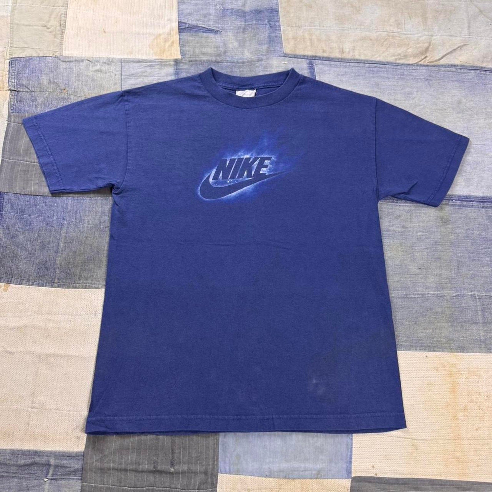 2000s Nike Go Like Hell Blue Tee | Medium