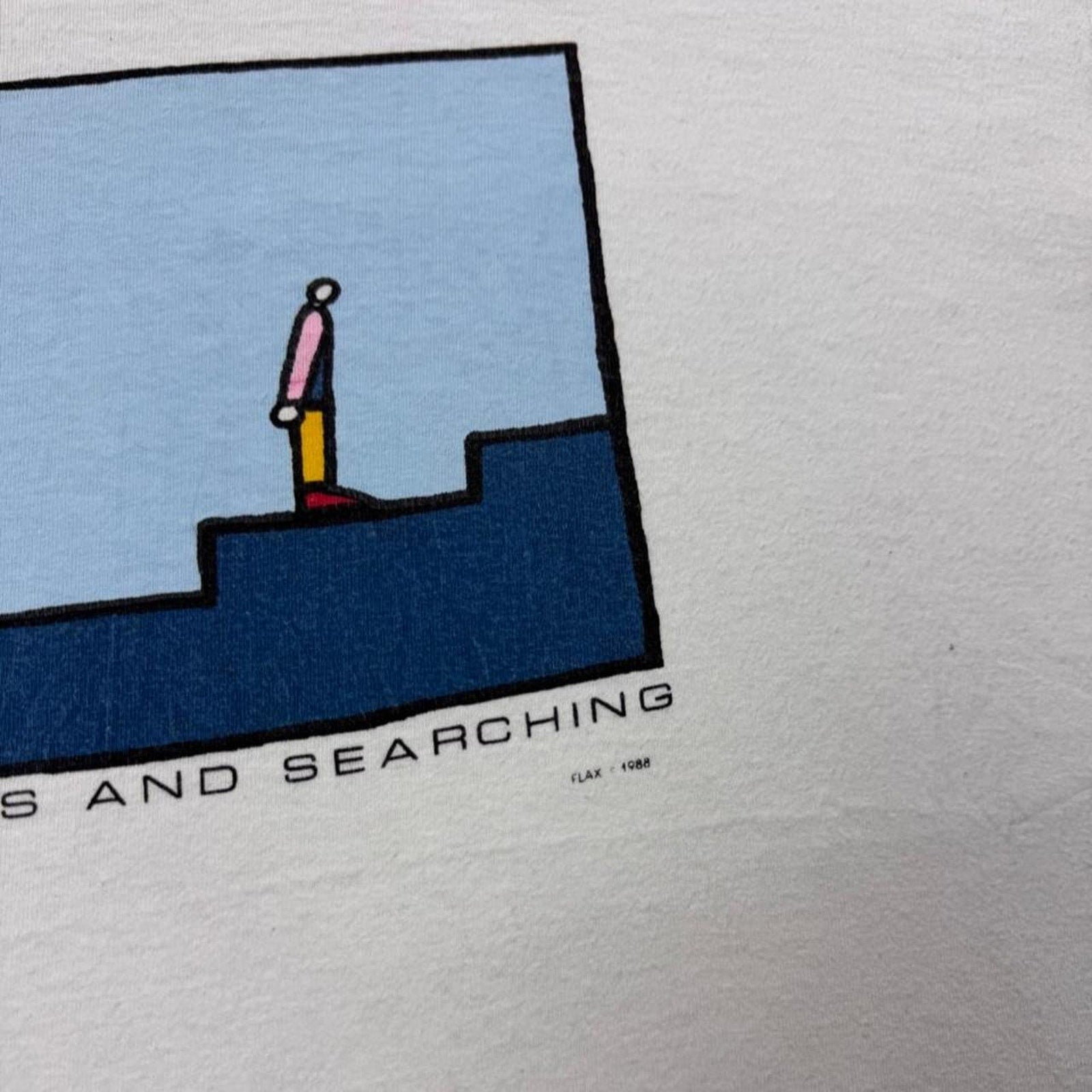 1980s Flax Fearless and Searching Art Graphic Tee | XL
