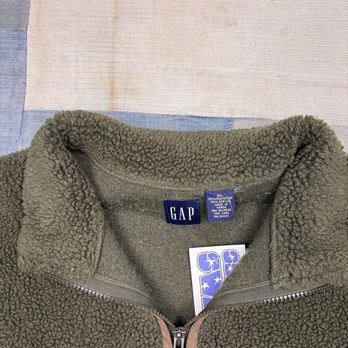1990s GAP Quarter Zip Sherpa Fleece | XL