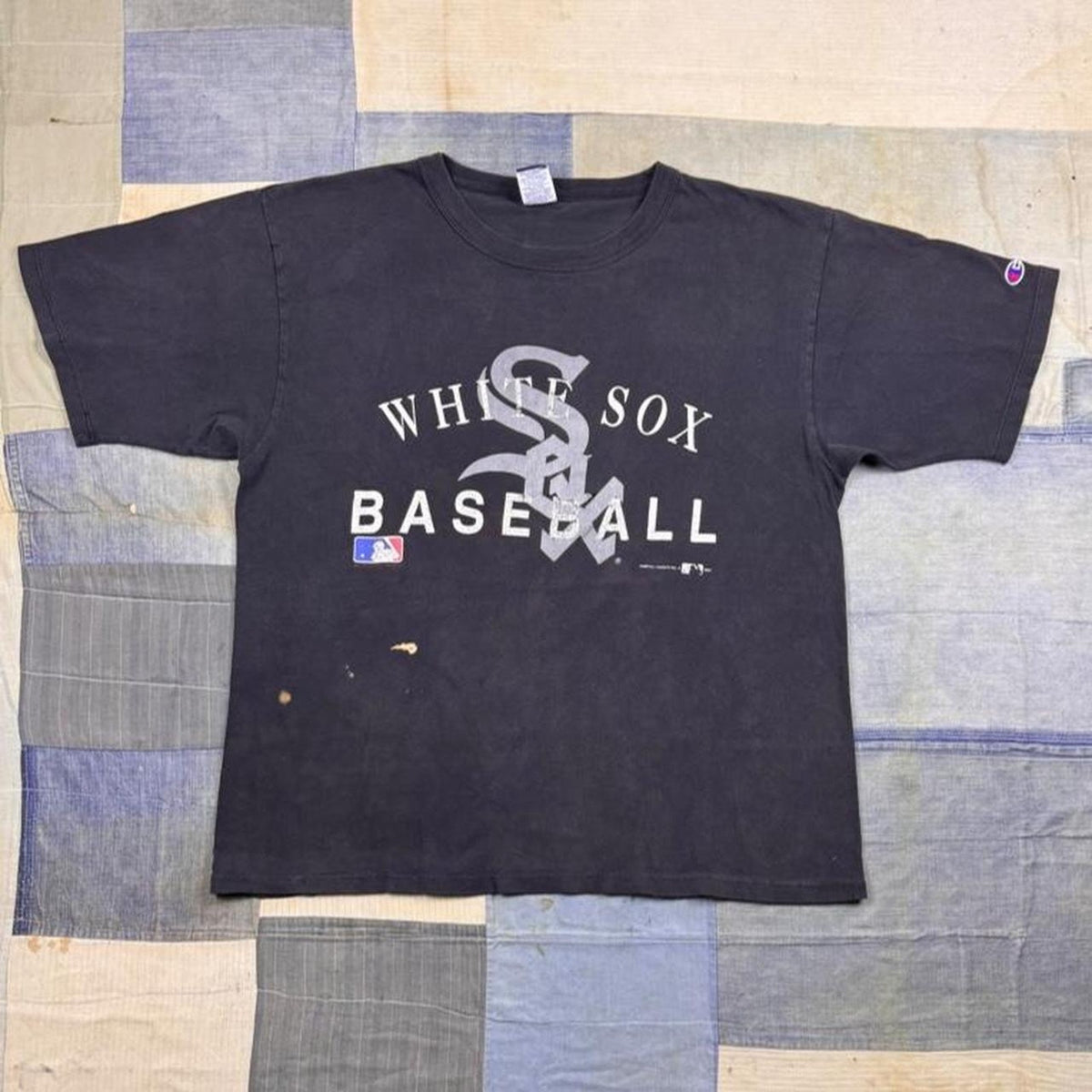 1994 Chicago White Sox Champion Baseball Tee Faded Black | Large