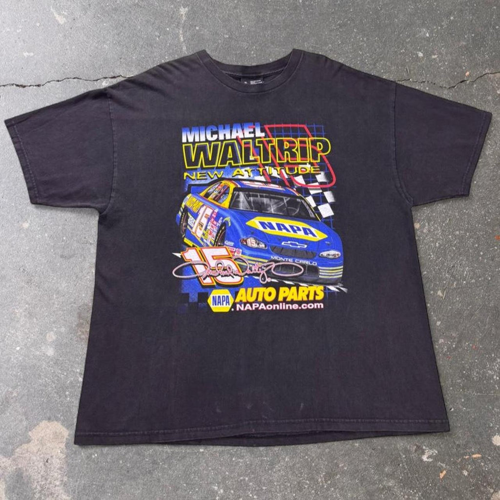 2000s Michael Waltrip  NAPA New Attitude NASCAR T Shirt | XL