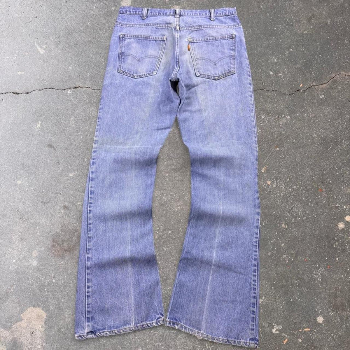 1970s Levi's Orange Tab Distressed Bootcut Jeans | 32x32