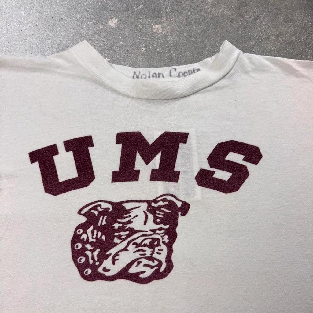 1980s UMS Bulldogs Champion Blue Bar Tee | Medium