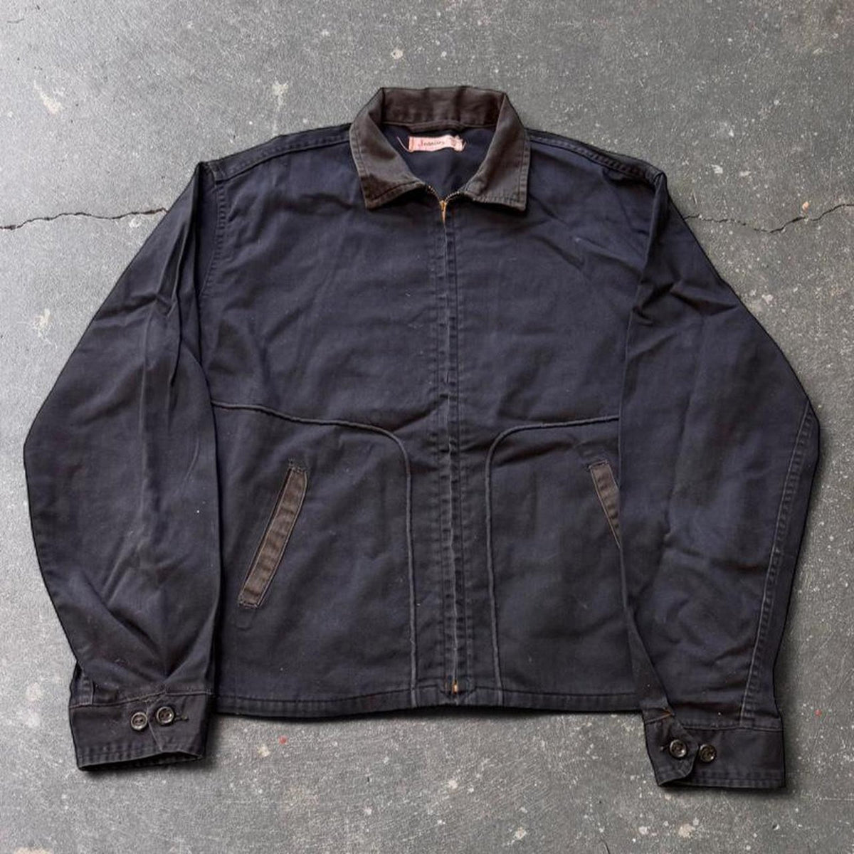 1950s Jeanies By Blue Bell Black Twill Jacket | L