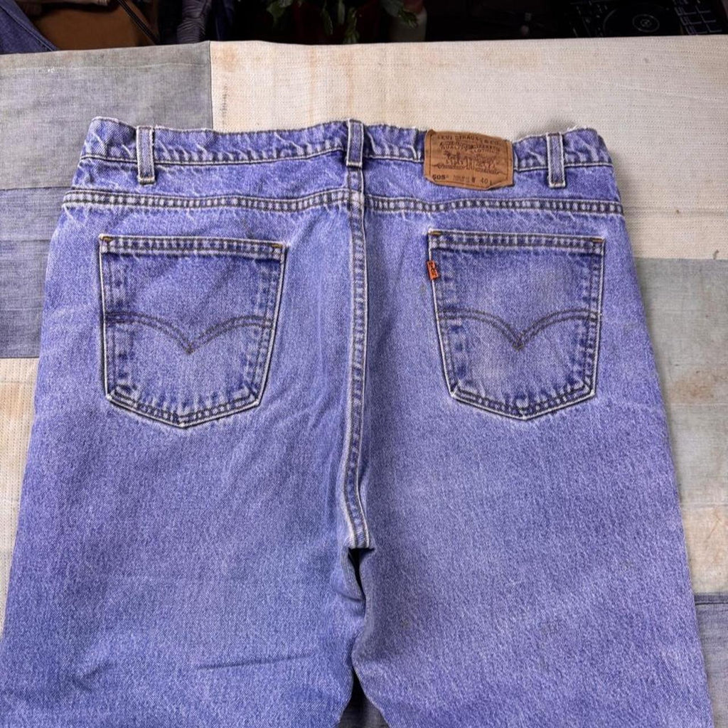 1990s Levi’s 505 Orange Tab Light Wash Jeans | 36x29