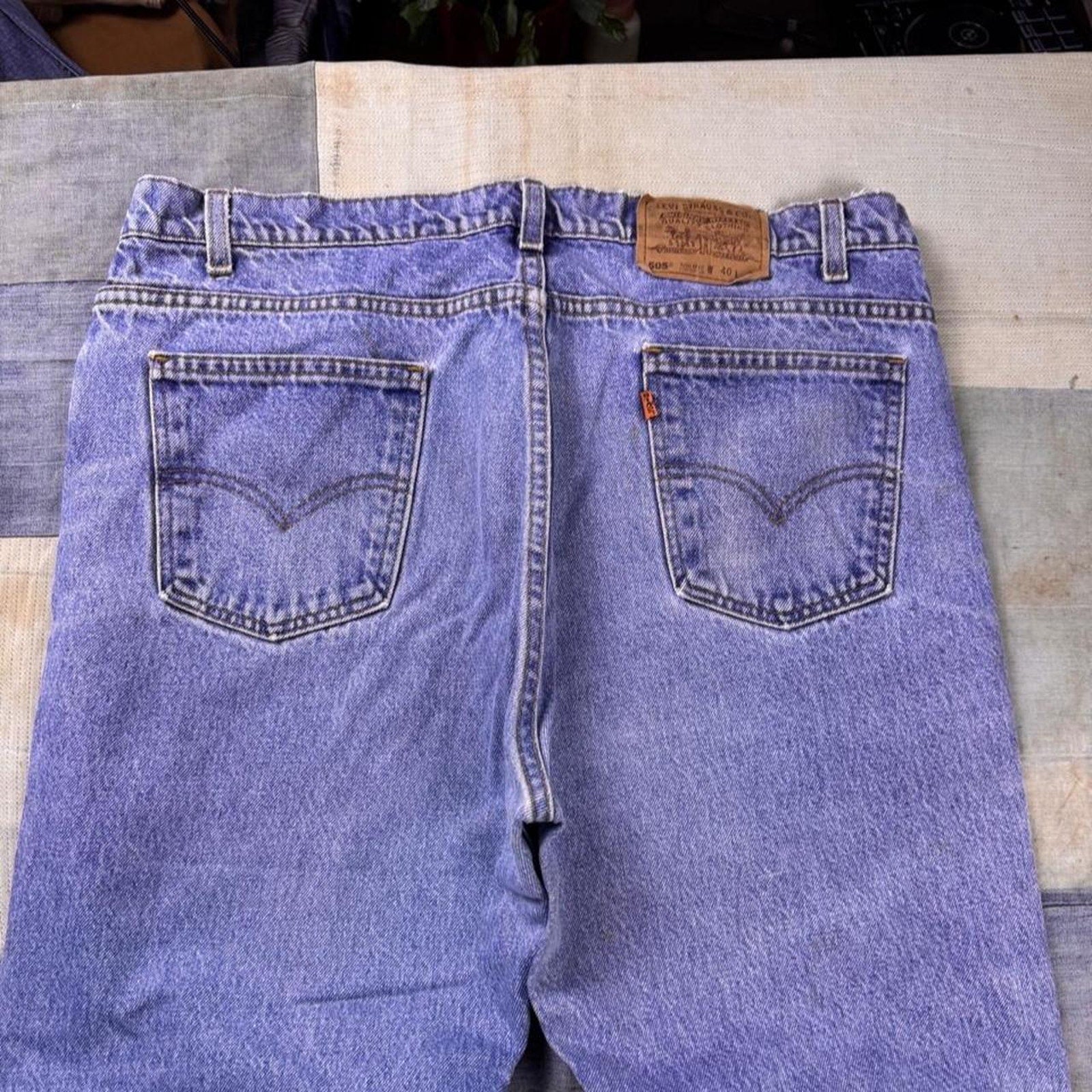 1990s Levi’s 505 Orange Tab Light Wash Jeans | 36x29