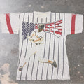90s New York Yankees AOP grey t-shirt  Size Large / XL