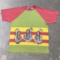 1990s Charro Native American Color Block Raglan Tee | XL