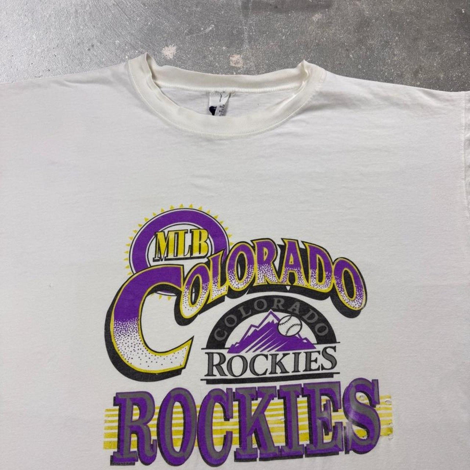 1990s Colorado Rockies MLB Logo Graphic Tee | XXL