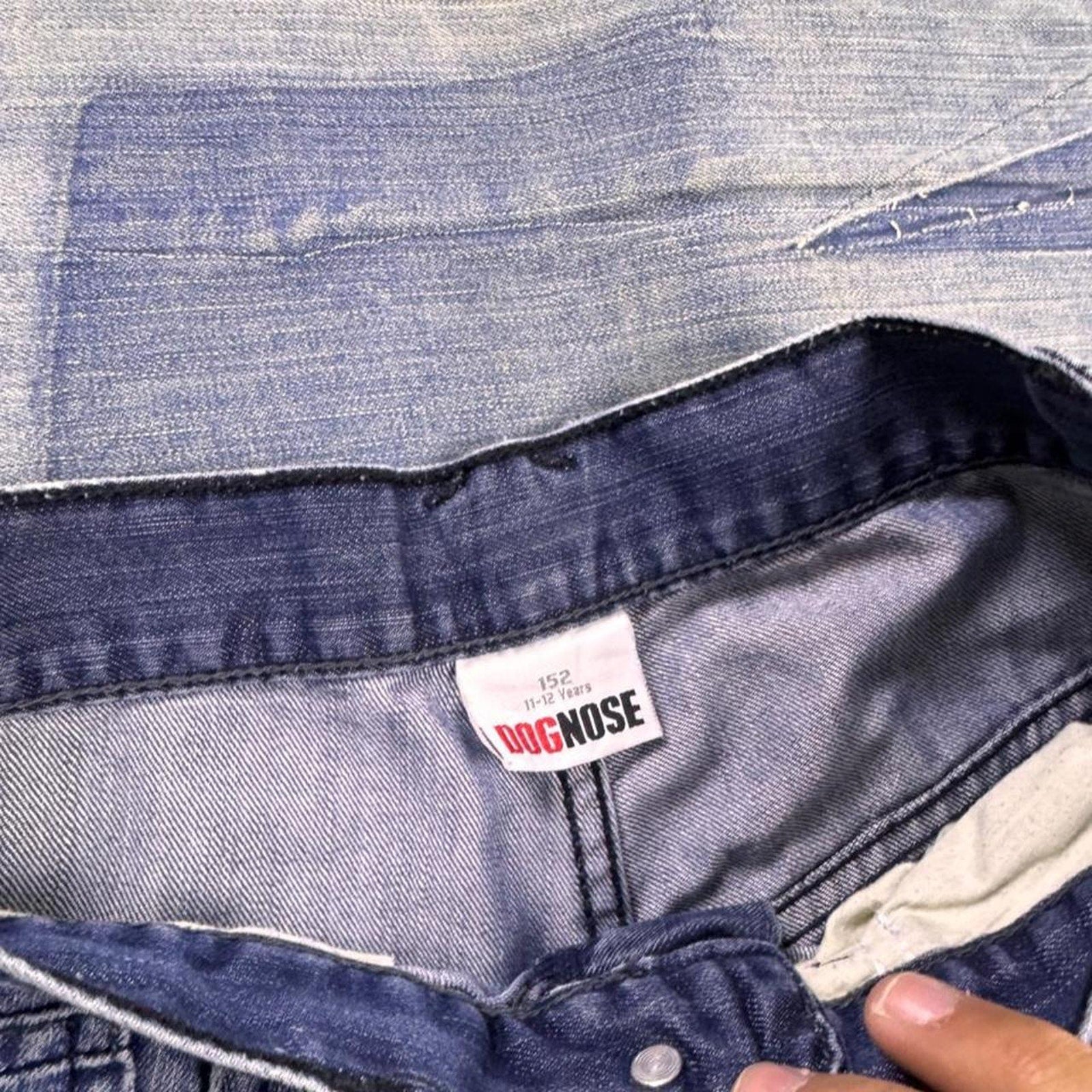 2000s Dog Nose Embroidered Baggy Denim Jeans | 25x28